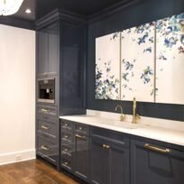 Dark-blue-cabinets-in-high-gloss-Cabinet-Painting-Refinishing-Services